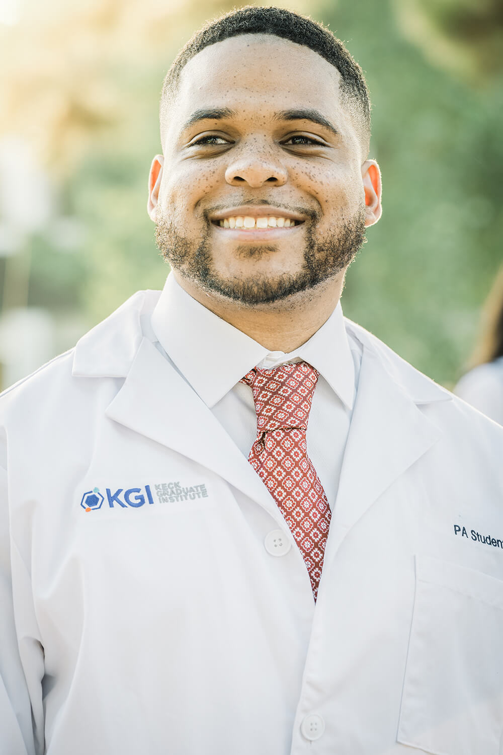 KGI MSPA male student at white coat ceremony