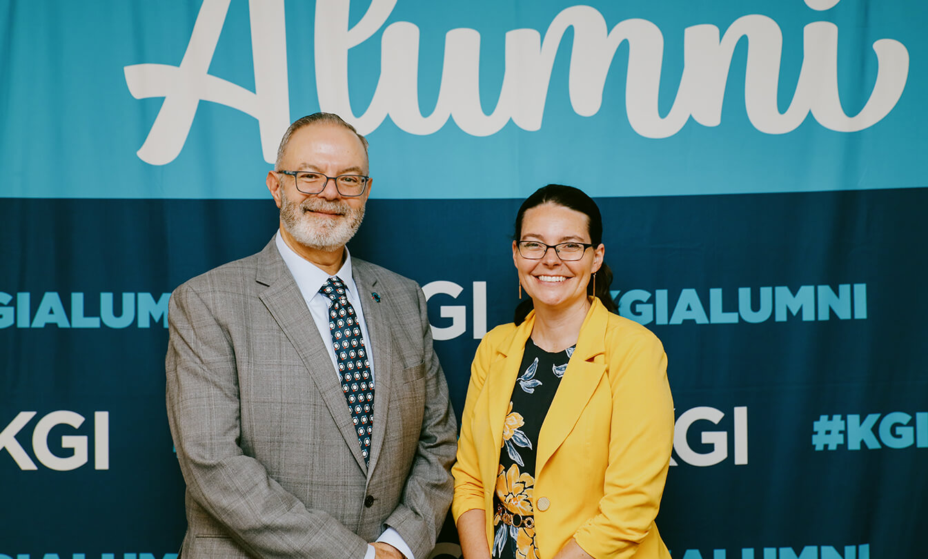 Erin White with KGI President