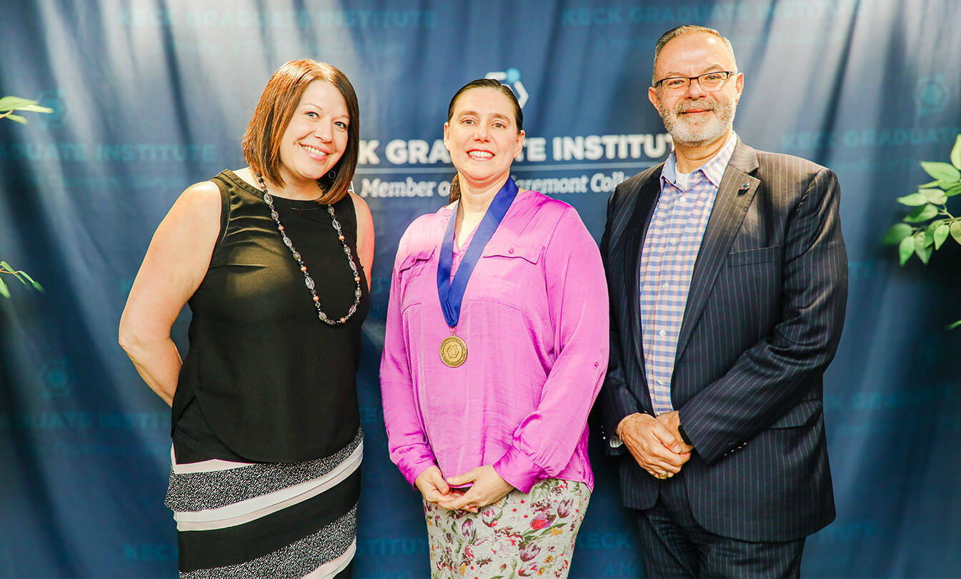 Barbara Fortini with Megan Prosser and Mohamed Abousalem 