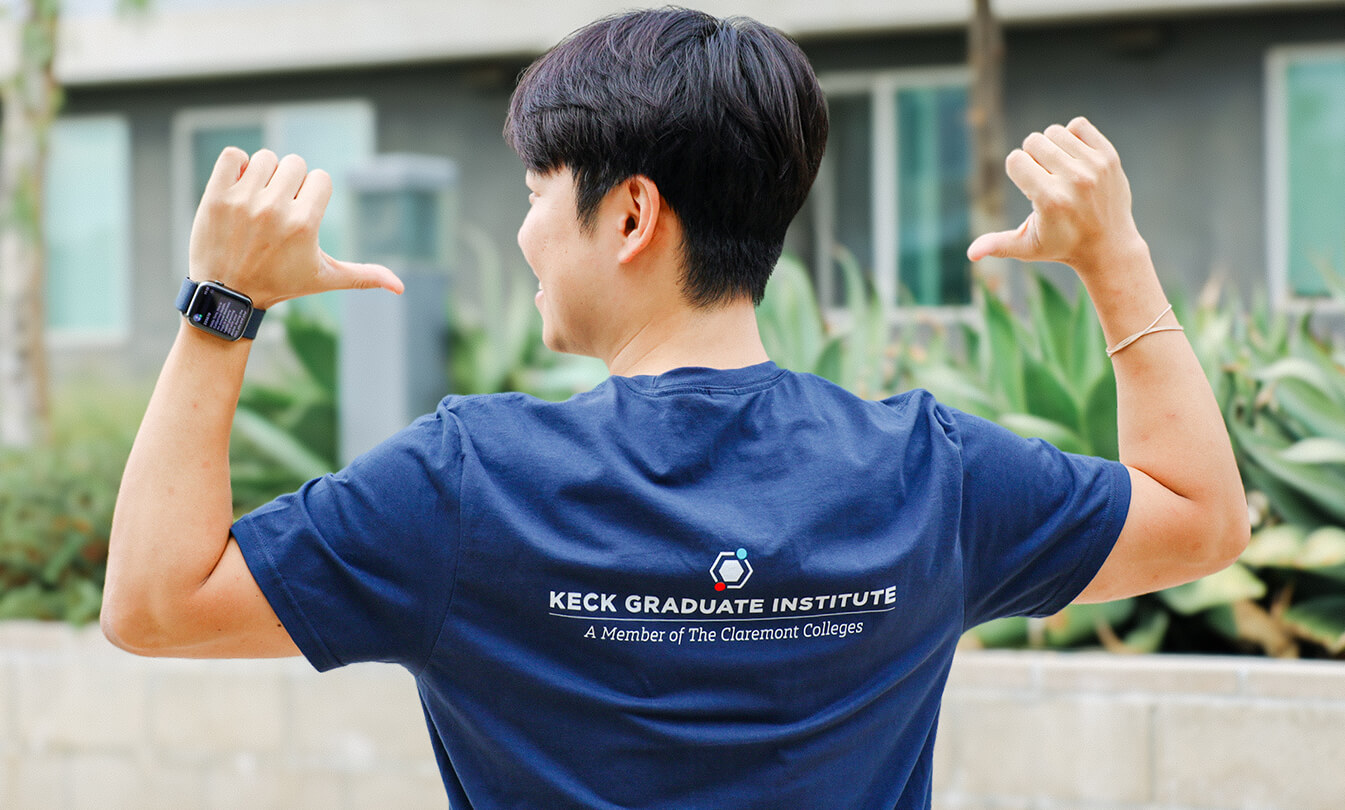 KGI male student in KGI tshirt