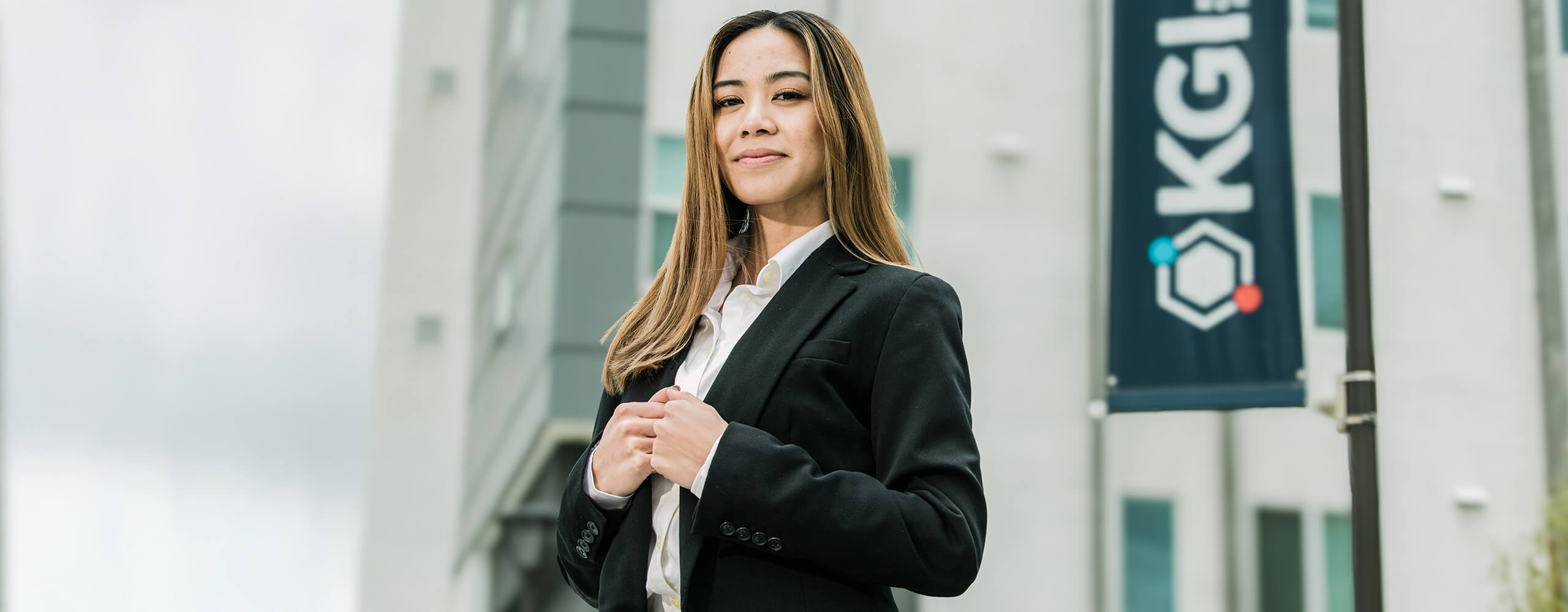 KGI student in business suit