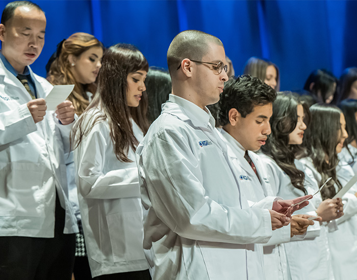 KGI students at white coat ceremony