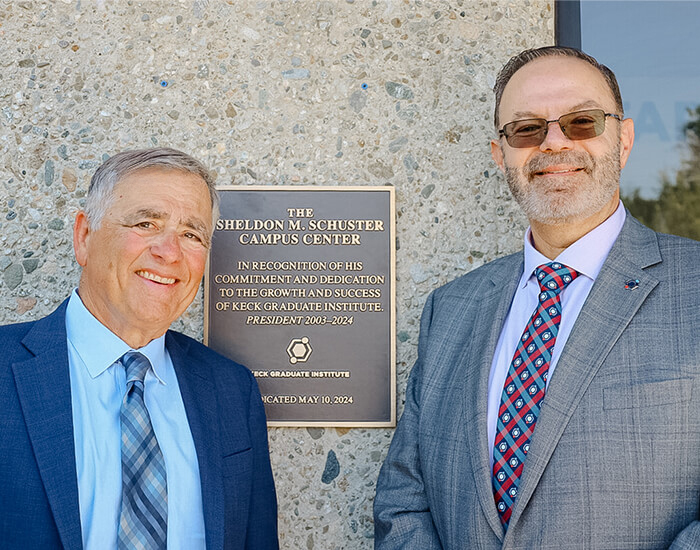 Former president Schuster and current president Abousalem