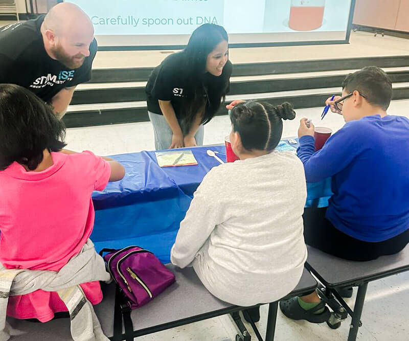 Kids at STEM event